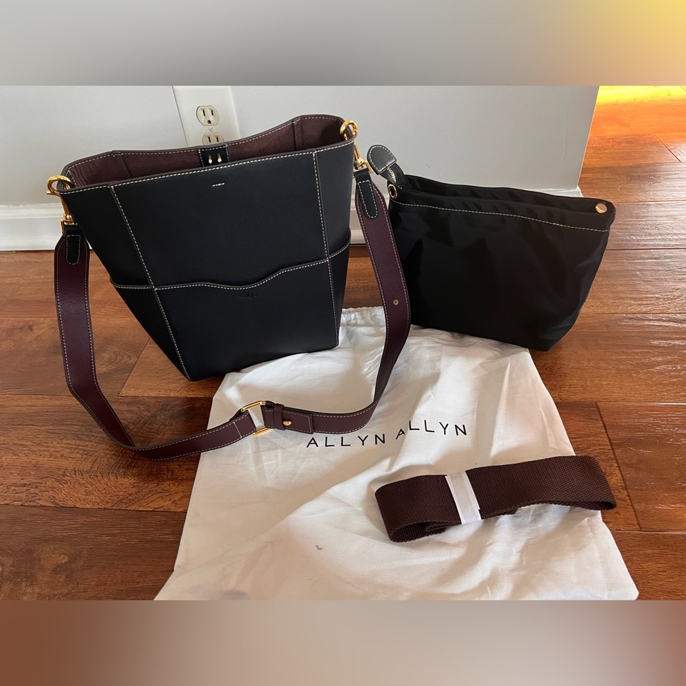 Allyn Black and Brown Shoulder Bag Set